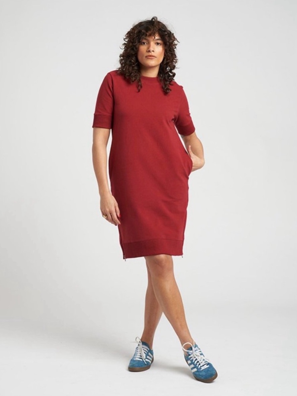 Universal Standard Grace French Terry Short Sleeve Sweatshirt Dress 2XS = MEDIUM